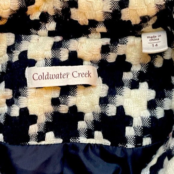 Coldwater Creek midi coat houndstooth size 14 women’s /winter coat/Plus/wool - Picture 5 of 5